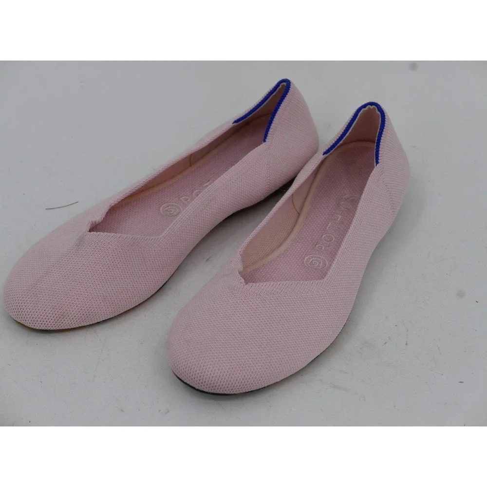 Rothy's Shoes Pink The Flat Knit Ballet Flats Slip On Comfort Womens Size 9.5